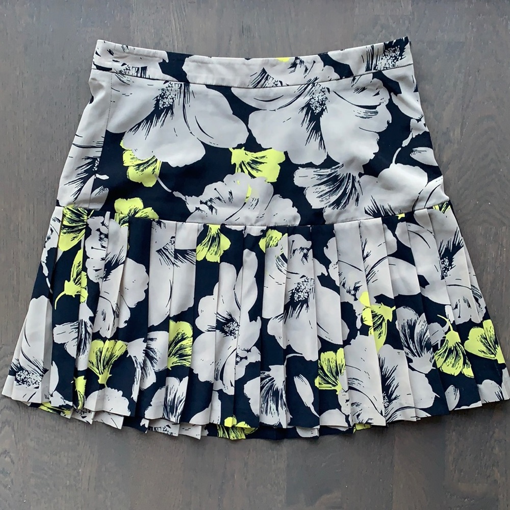 Banana Republic Floral Pleated Skirt
